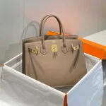 Replica Hermes Birkin Designer Tote Bag Epsom Leather 28369 elephant Gray